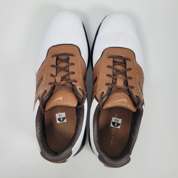 Nike Air Tour Saddle Men's White Brown Golf Shoes 418535-172 US Size 8 - Picture 5 of 8